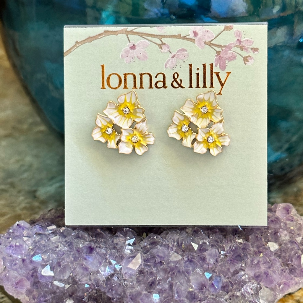 Lonna Lilly Gold Yellow White Flower Earrings 19$